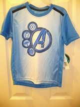 The Avengers Boys T-Shirt Size X-Small (4-5) Blue White Moisture Wicking NEW - £7.87 GBP