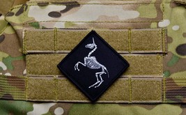 Unicorn Skeleton Woven Morale Patch MilSim SFG Special Forces Nous Defio... - $8.38