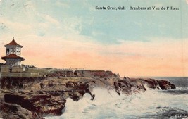 SANTA CRUZ CALIFORNIA~VUE de l&#39;EAU-VIEW OF THE WATER~LOT OF 2 POSTCARDS - $5.48