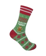 Merry Christmas Ya Filthy Animal Gingerbread Man Funny Novelty Crew Socks  - $18.99 CAD