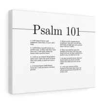  Psalm 101 Sing Of Mercy And Judgement White Bible Canvas Christ - £60.74 GBP+