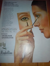  Vintage Maybelline Overliner Magazine Advertisement June 1971 - £3.94 GBP