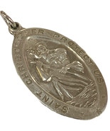 CHAPEL 925 Sterling Silver Vintage Saint Christopher Medal Religious Pen... - €54,33 EUR