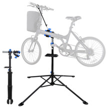 Bike Bicycle Rack Repair Stand W/Tool Tray &amp;Telescopic Arm Adjustable 42... - £62.90 GBP
