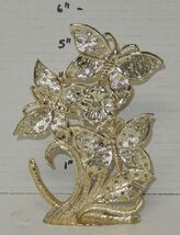 Vintage Torino Gold Tone Metal Butterfly Earrings Stand Jewelry Holder - $14.82