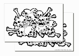 12&quot; Skull &amp; Bone Spray Painting Stencils RC Model Gun Airbrush Skulls Set 2 PACK - £10.35 GBP