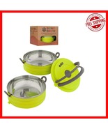Portable Interlocking Pet Bowls - Stainless Steel Set for Travel &amp; Outdoor - $48.50