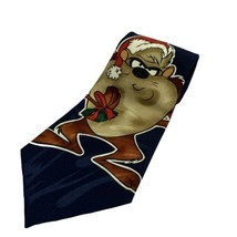 Vintage 1995 Looney Tunes Christmas Tasmanian Devil Taz Blue Tie Ety - £6.94 GBP