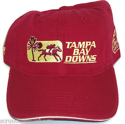 Tampa Bay Downs Hat Horse Racing Maroon Burgundy - $19.95