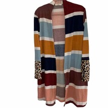 A.gain Multicolor Striped Long Duster Cardigan - £33.24 GBP