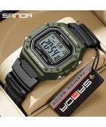 2156 Sport Digital Watch Military Square Dial Shock Resistant 50M WR LED... - $22.90