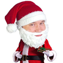 Beard Head Comfy Santa Knit Bearded Face Mask &amp; Hat - £27.52 GBP