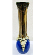 Vintage John Coiner Signed Dragon Talon Claw Holding Blue Egg Vase - $78.21