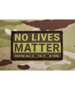 Subdued No Lives Matter Woven Uniform Patch Multicam Parody NLM Hook Loop - $10.00