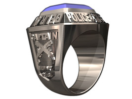 Police Ring Mens Championship STYLE-Sterling Silver - £318.94 GBP