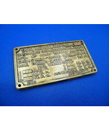 WWII US Army M2A1 Medium Tank Builders Plate / ID plate - resin reproduction - $19.80