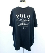 Ralph Lauren Polo T Shirt  Black New York Eagle Mens Graphic Tee Sz L - £19.06 GBP