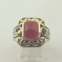 BJC 14k Yellow Gold  And Silver Vintage Ring With Jade Center  Stone  - $150.00