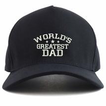 Trendy Apparel Shop World&#39;s Greatest Dad Embroidered Oversized 5 Panel XXL Baseb - £15.17 GBP