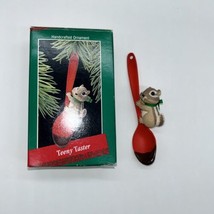 Hallmark Keepsake Teeny Taster 1988 Ornament Chipmunk with Spoon - $13.09