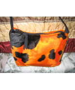 FAUX FUR HANDBAG ORANGE - $8.00