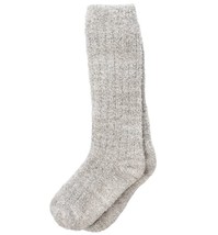 Kashwere Lounge Socks - Heathered, Ribbed - Oyster and Bone - £17.52 GBP