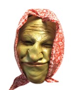 Halloween Green Magic Witch Grandmother Old Hag Theater Cosplay Latex Mask - $22.36 CAD