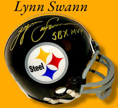 LYNN SWANN PITTSBURGH STEELERS AUTOGRAPHED SIGNED MINI HELMET wAP/COA - $217.79