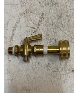 AB Ground Plug Valve 2-Way Brass Lever External Drain - MEASUREMENTS PIC... - £14.27 GBP