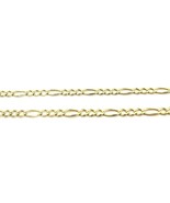 10k Yellow Gold Figaro Diamond Cut Necklace Chain 4.5mm  22&quot; inch - $651.81 CAD