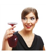 2pcs of Upside Down Wine Glass 375ml Drink Gag Joke Funny Hilarious Tric... - $33.65