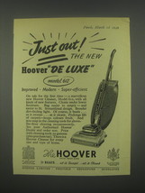 1949 Hoover Model 612 Vacuum cleaner Ad - Just out! The new Hoover de luxe  - $18.49