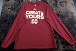 adidas Mississippi State T Shirt Mens Size XL Maroon Polyester Round Neck EUC - £12.78 GBP