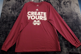 adidas Mississippi State T Shirt Mens Size XL Maroon Polyester Round Neck EUC - $16.37