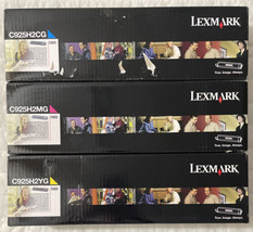 Lexmark 925 Cyan Magenta Yellow High Yield Toner Set C925H2CG C925H2MG C925H2YG - £213.11 GBP