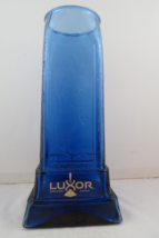  Las Vegas Luxor Casino Hotel Blue Cobalt Eyptian Pillar Drinking Glass -36 OZ.  - £44.20 GBP