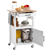 VEVOR Kitchen Island Cart with Single Door Cabinet, Mobile Carts with Dr... - $78.90