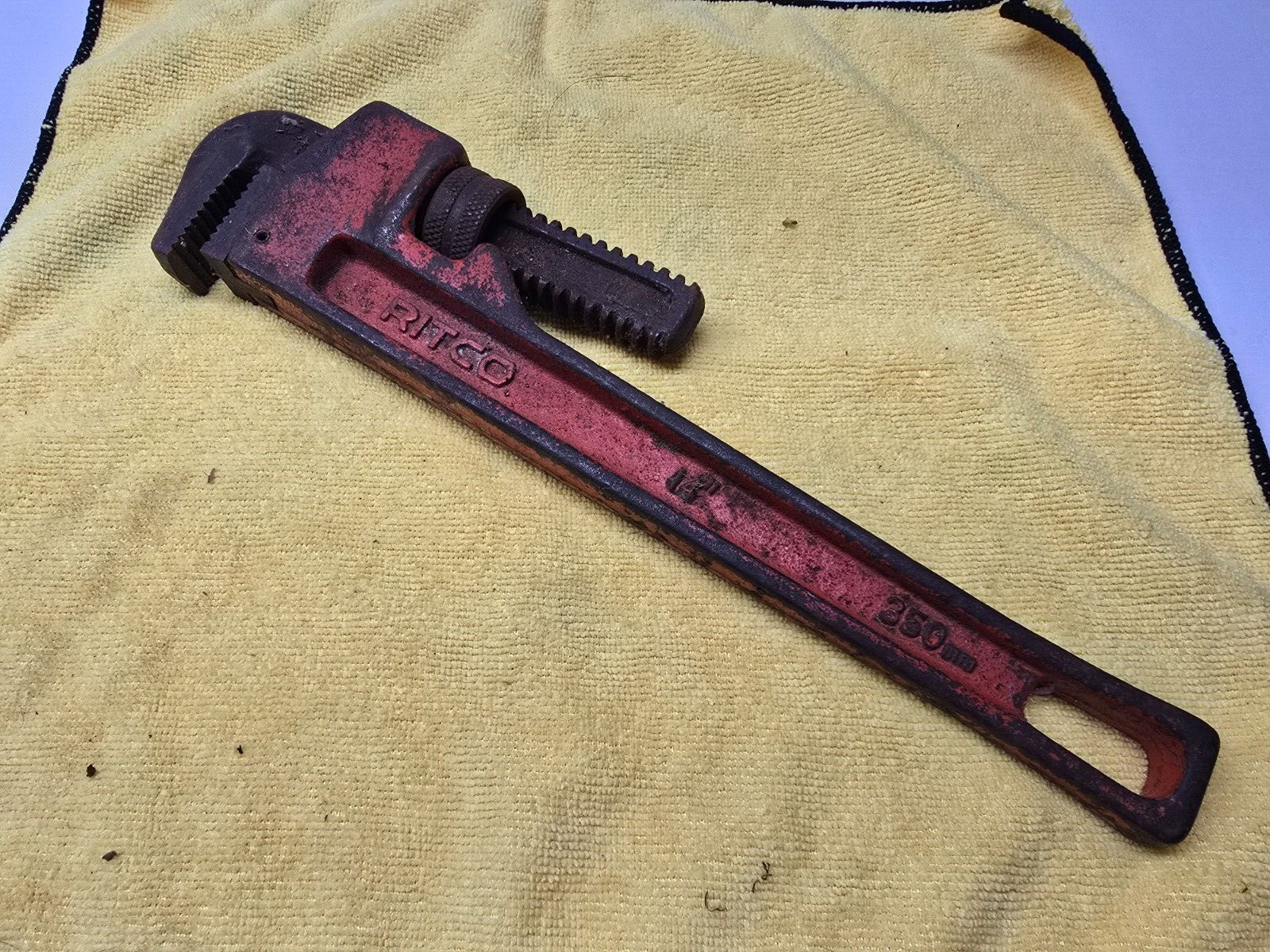 Rigid 12&quot; Heavy Duty Pipe Wrench The Ridge Tool Co Elyria Ohio USA Vintage - $10.87