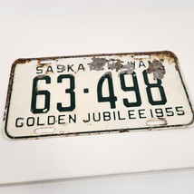 Saskatchewan License Plate 1955 Golden Jubilee 63-498 Expired Vintage Ca... - £22.85 GBP