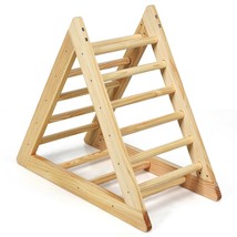 Wooden Triangle Climber for Toddler Step Training - Color: Natural - £109.07 GBP