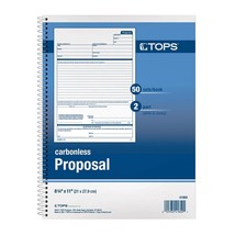 TOPS Proposal Books, 2-Part, Carbonless, Spiral-Bound, 50 Sets, (41850) - $37.99