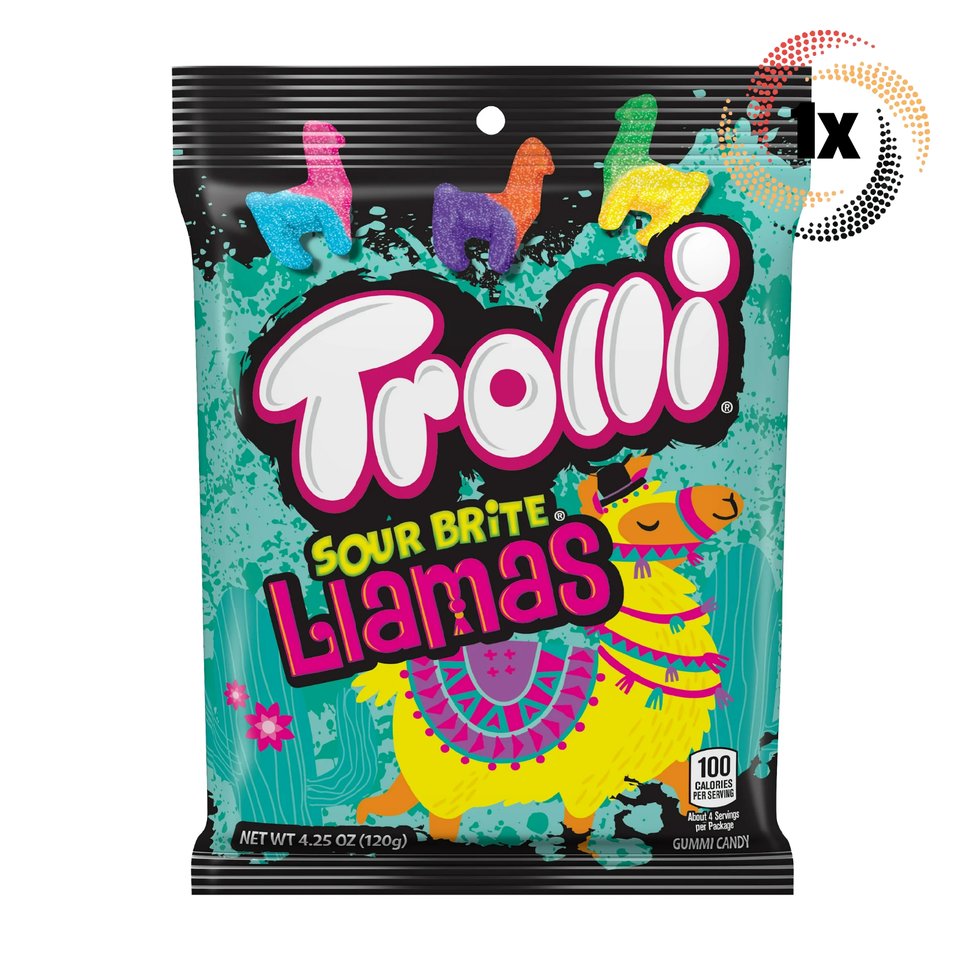 1x Bag Trolli Sour Brite Tropical Llamas Soft &amp; Chewy Gummy Candy | 4.25oz - $10.04