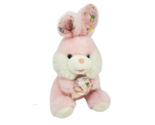BEST MADE TOYS PINK BUNNY RABBIT W EASTER EGG VINTAGE STUFFED ANIMAL PLU... - $28.50