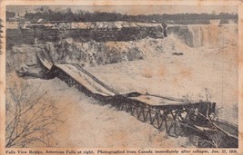 Collapse Of Falls View Bridge In 1938-AMERICAN Falls From Canadian Falls Postcrd - £5.84 GBP