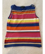 LAUREN RALPH LAUREN Women&#39;s Small Multicolor Striped Sleeveless Top - $16.83