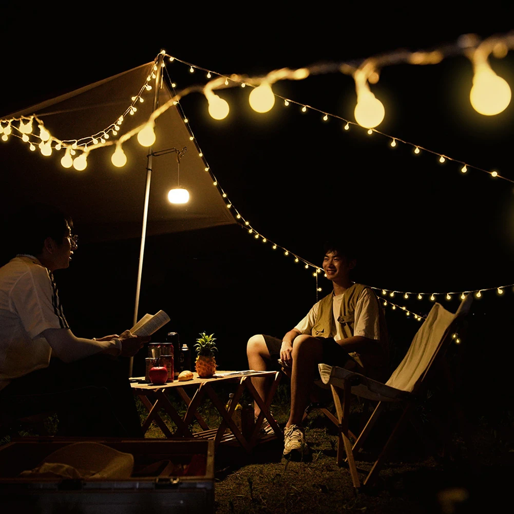 5M 10M Camping Tent Light Garland LED Ball String Lamp Bulb Fairy String - £9.12 GBP+