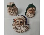 (3) Porcelain Head Father Christmas Saint Nicholas Santa Head Xmas 3&quot; Or... - $25.74
