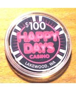 (1) $100. Happy Days Casino Chip - Lakewood, Washington - 2005 - £31.43 GBP