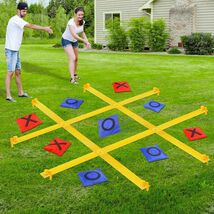 Outdoor Giant Tic Tac Toe Game with 10 Double-Sided Bean Bags - Easy Setup - $49.45