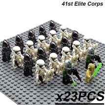23pcs Star Wars Minifigures 41st Elite Corps Master Yoda &amp; Clone Commander Gree - £27.35 GBP